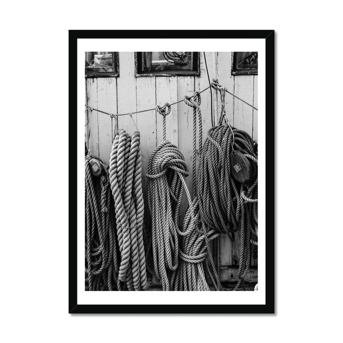 Vintage Ropes Sailing Photograph | Black & White Photography Print  - Unframed