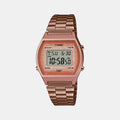 Vintage Unisex Quartz Rose Gold Dial Digital Stainless Steel Watch D187