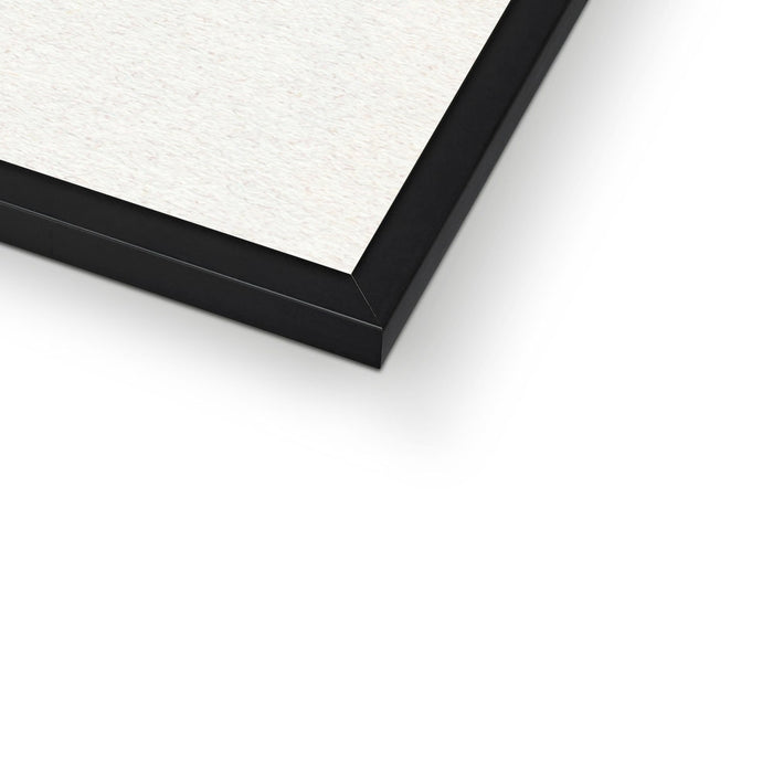 Black picture frame corner on a white background