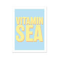 'Vitamin Sea' Typography Art Print in marine - Unframed wall art