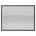 White Sea Painting | Minimal Abstract Coastal Painting Art Print - Framed Canvas