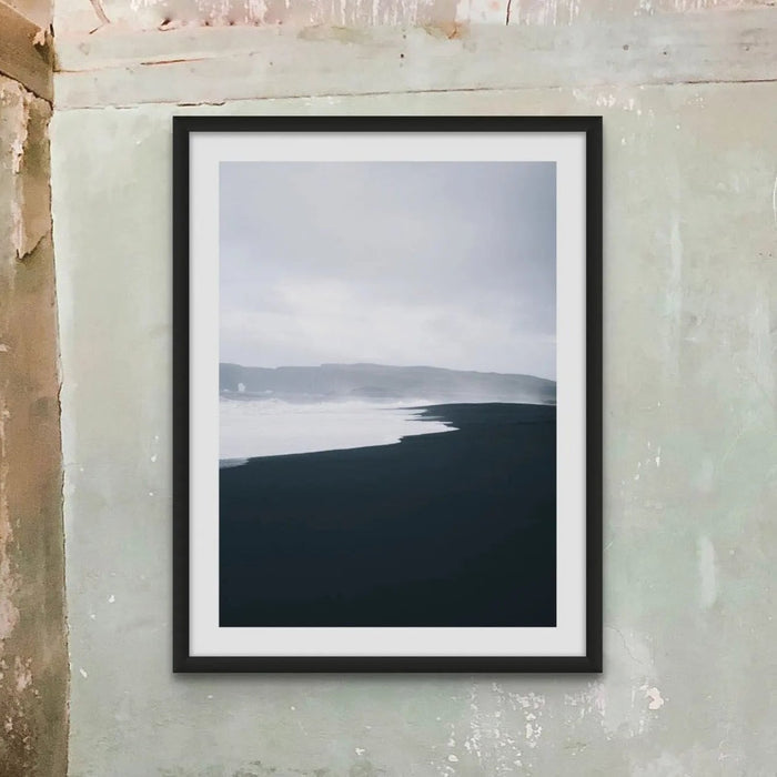 Winter Coast 1 (Black & White Photography) - Framed - Beach House Art
