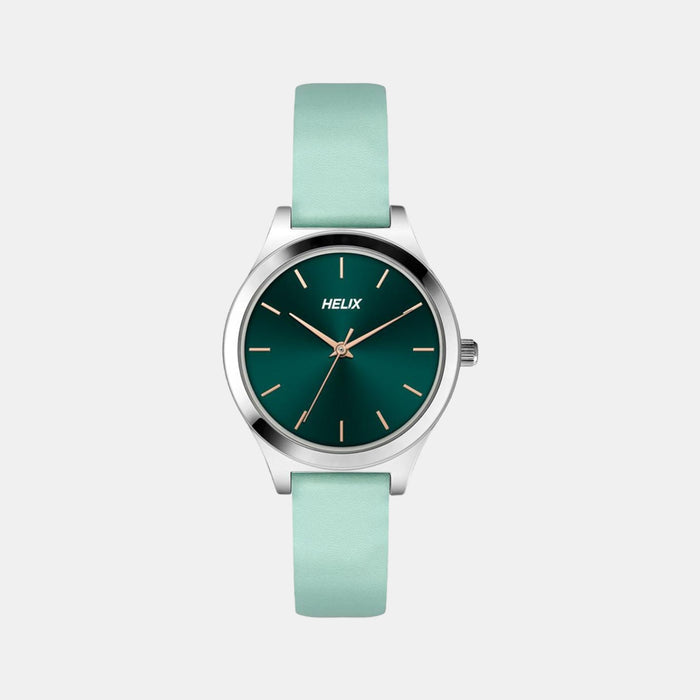 Helix Round Green Analog watch