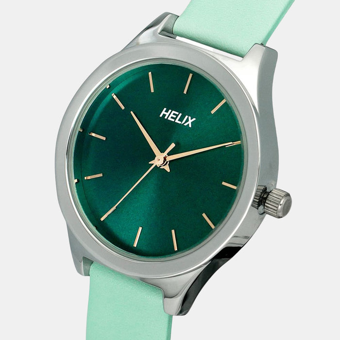 Helix Leather Green watch