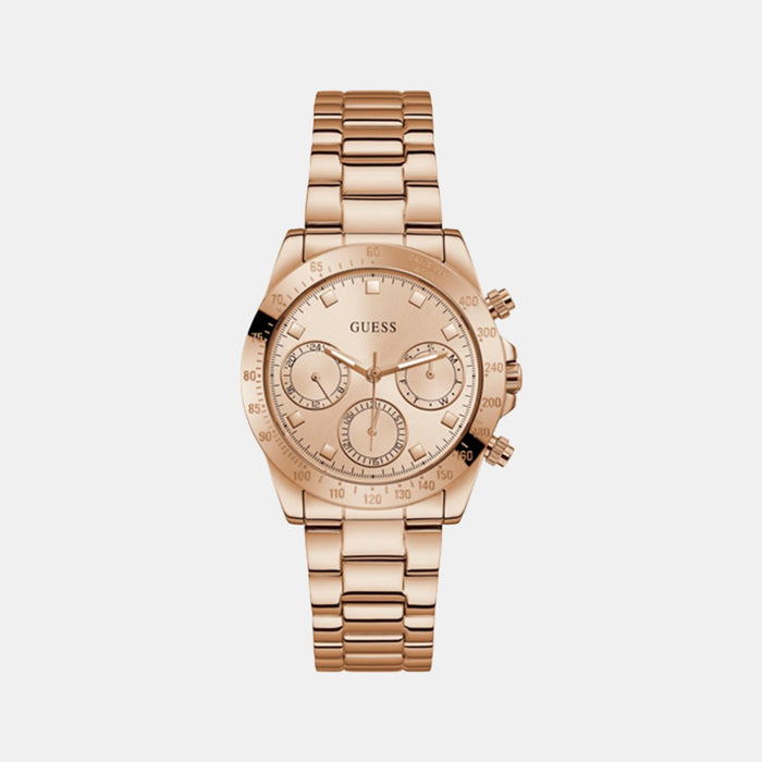Guess Round Rose Gold Chronograph watch