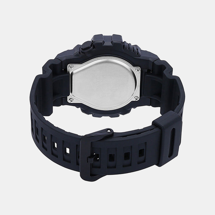 Youth Men Quartz Black Dial Analog-Digital Resin Watch D156