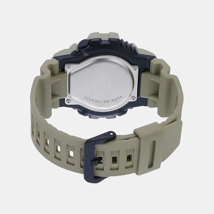 Youth Men Quartz Black Dial Analog-Digital Resin Watch D179