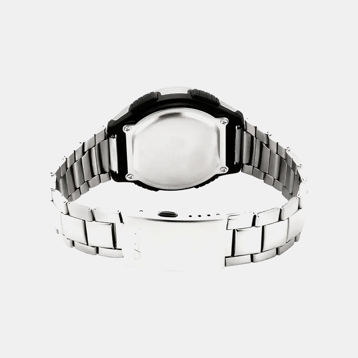 Youth Unisex Quartz Grey Dial Digital Stainless Steel Watch D091
